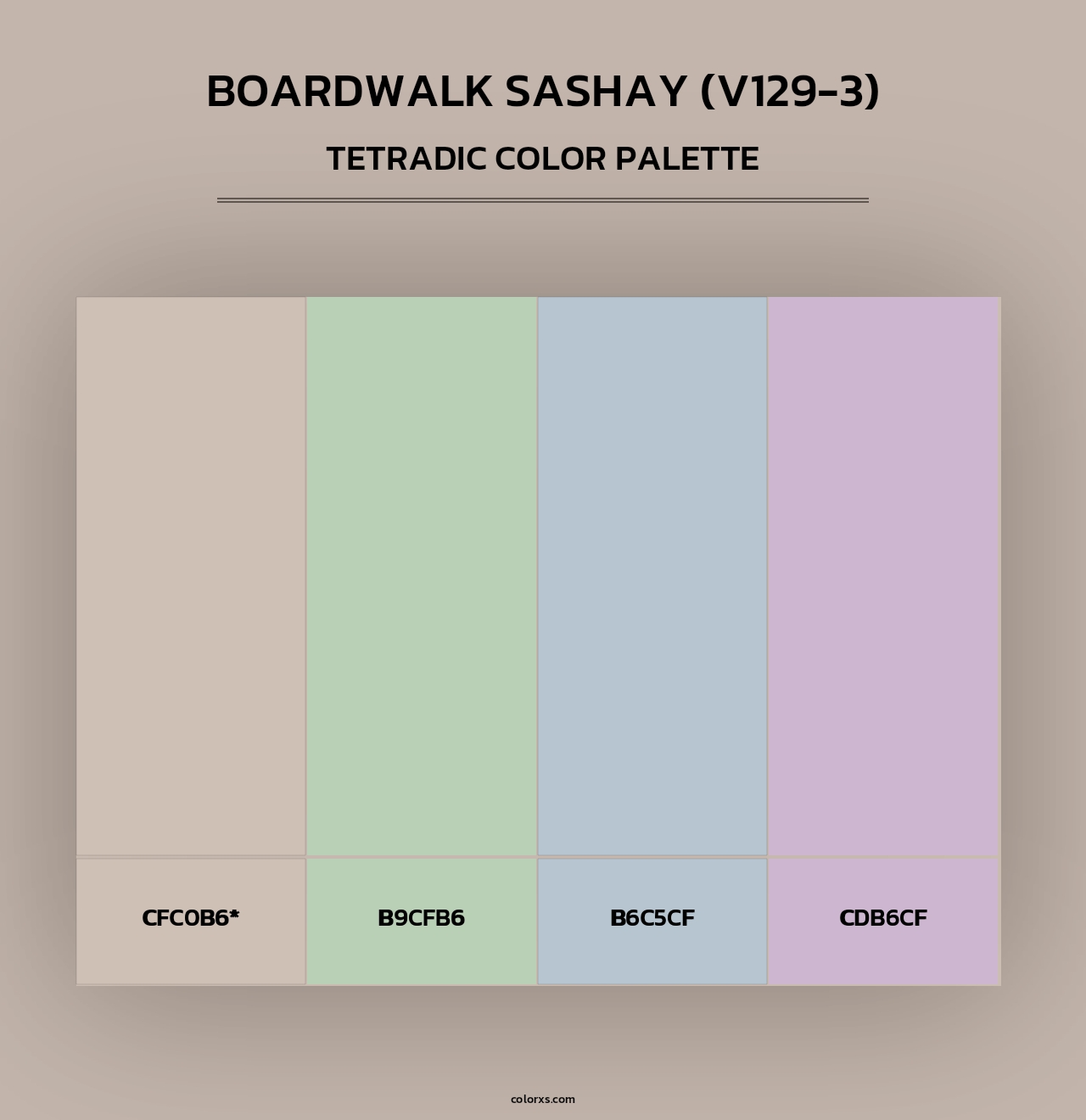 Boardwalk Sashay (V129-3) - Tetradic Color Palette