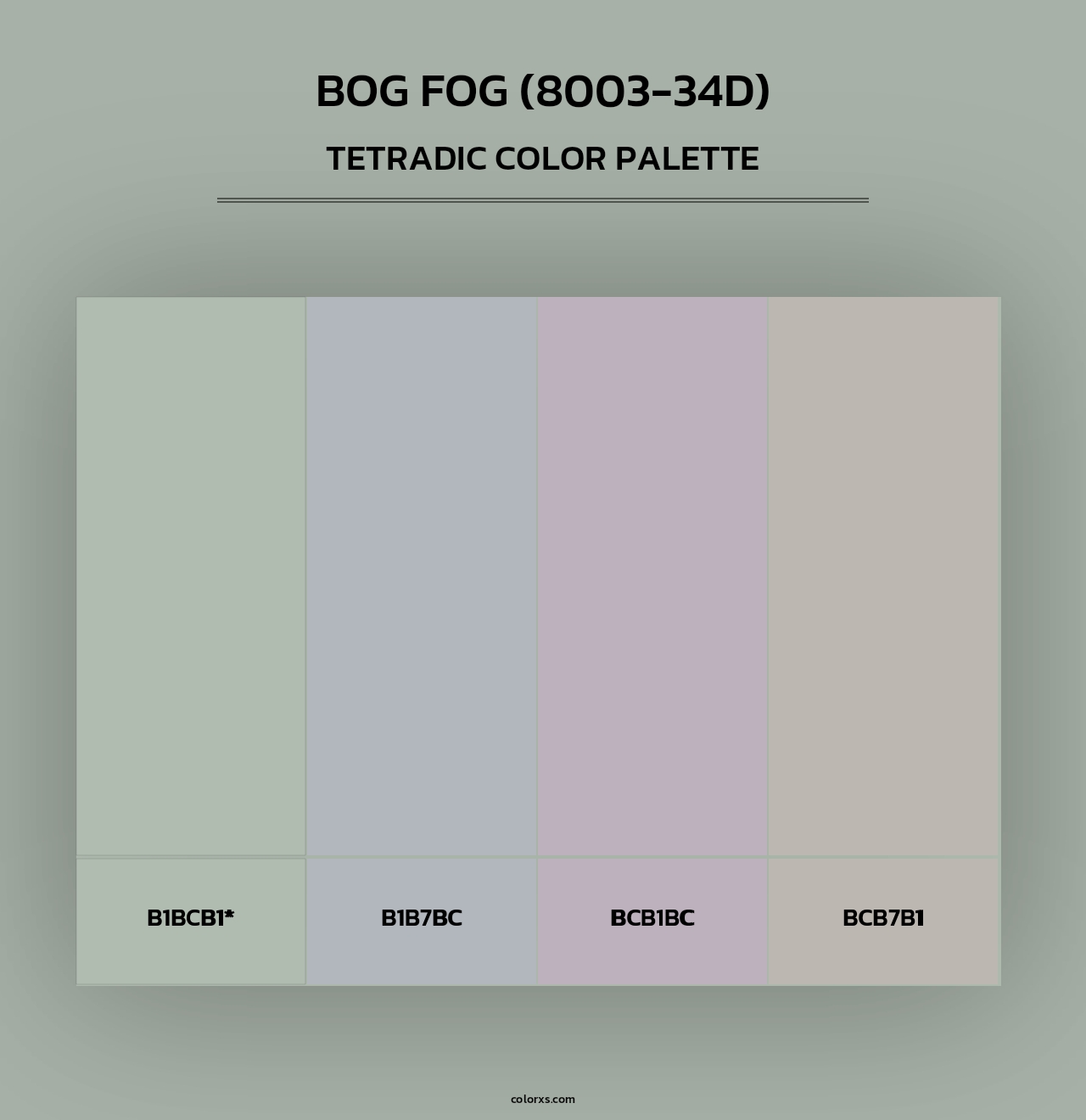 Bog Fog (8003-34D) - Tetradic Color Palette