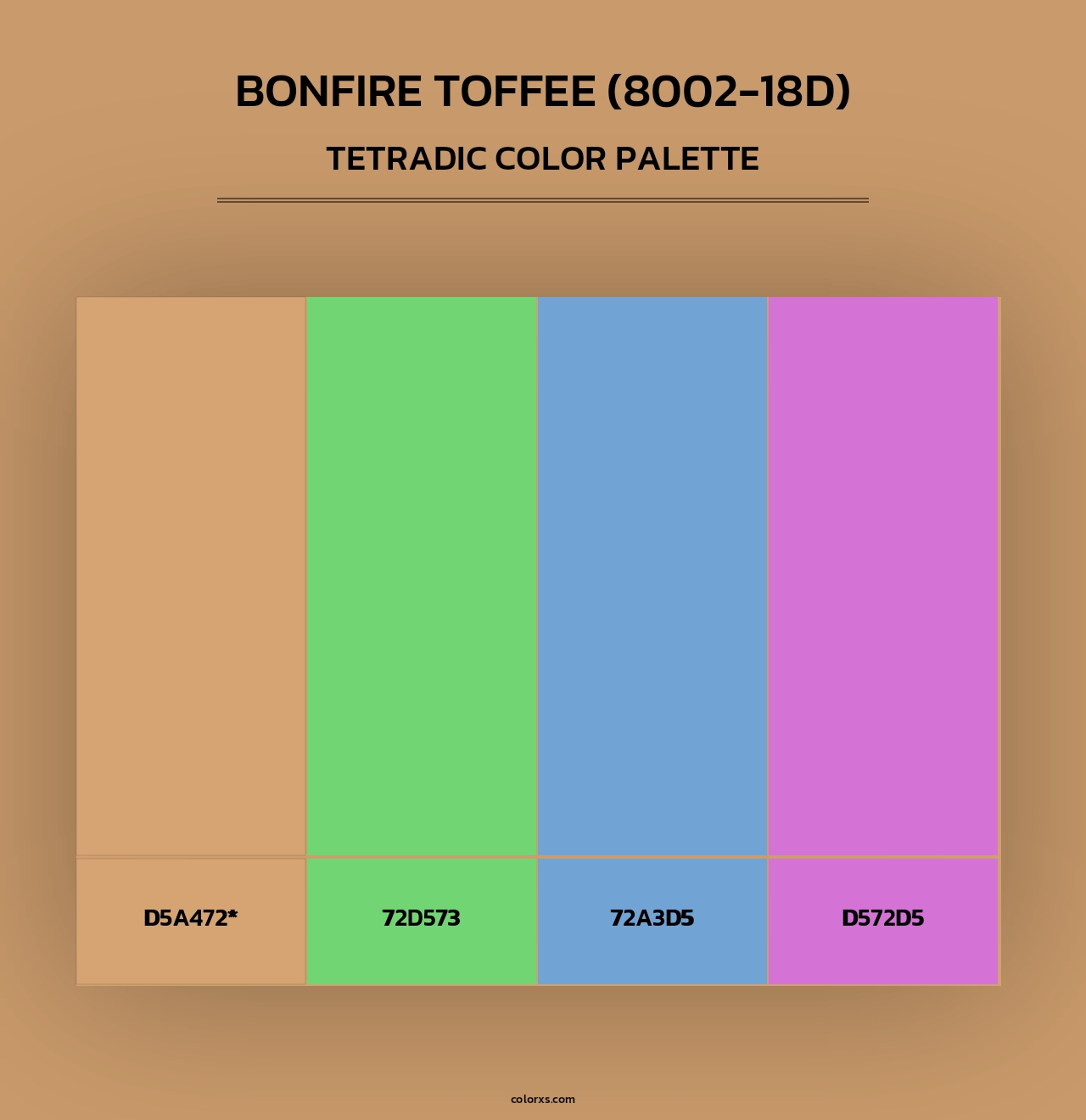Bonfire Toffee (8002-18D) - Tetradic Color Palette