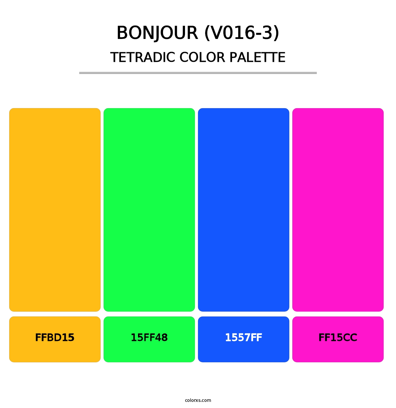 Bonjour (V016-3) - Tetradic Color Palette
