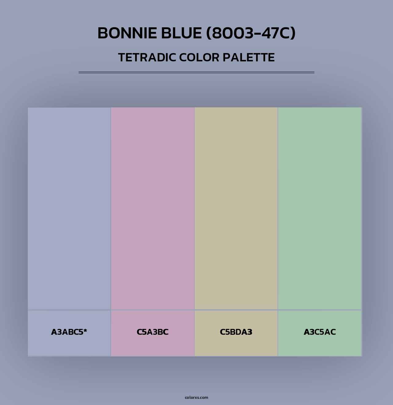 Bonnie Blue (8003-47C) - Tetradic Color Palette