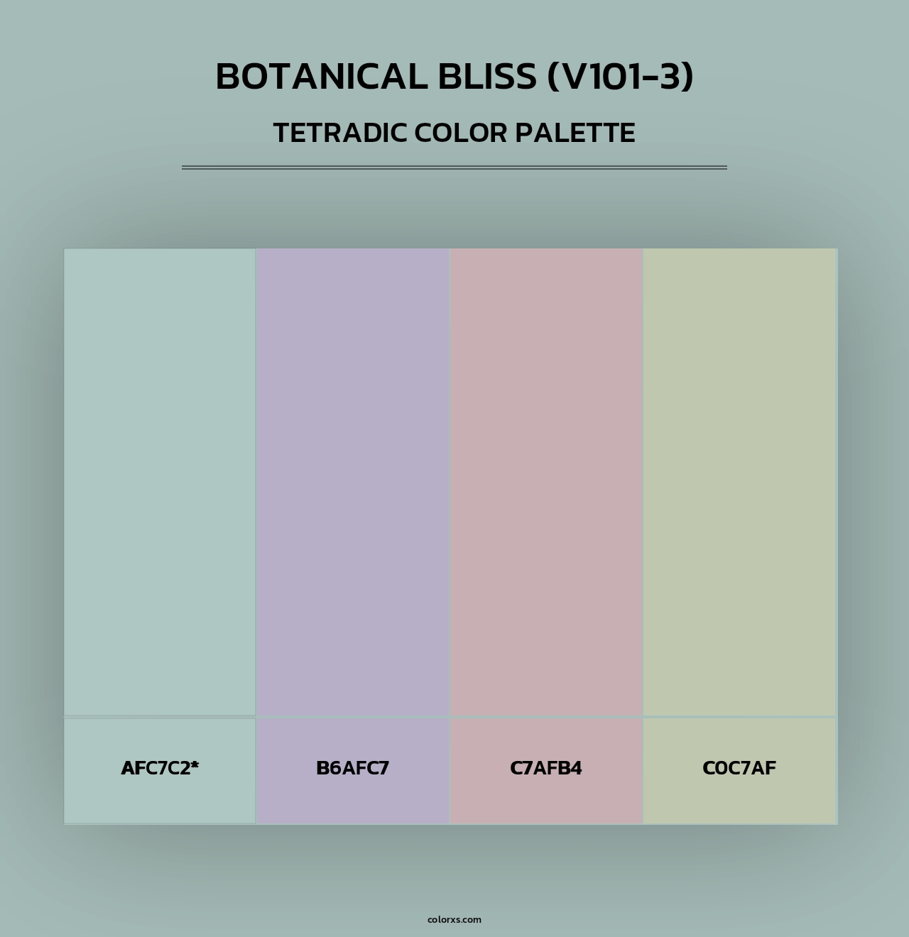 Botanical Bliss (V101-3) - Tetradic Color Palette