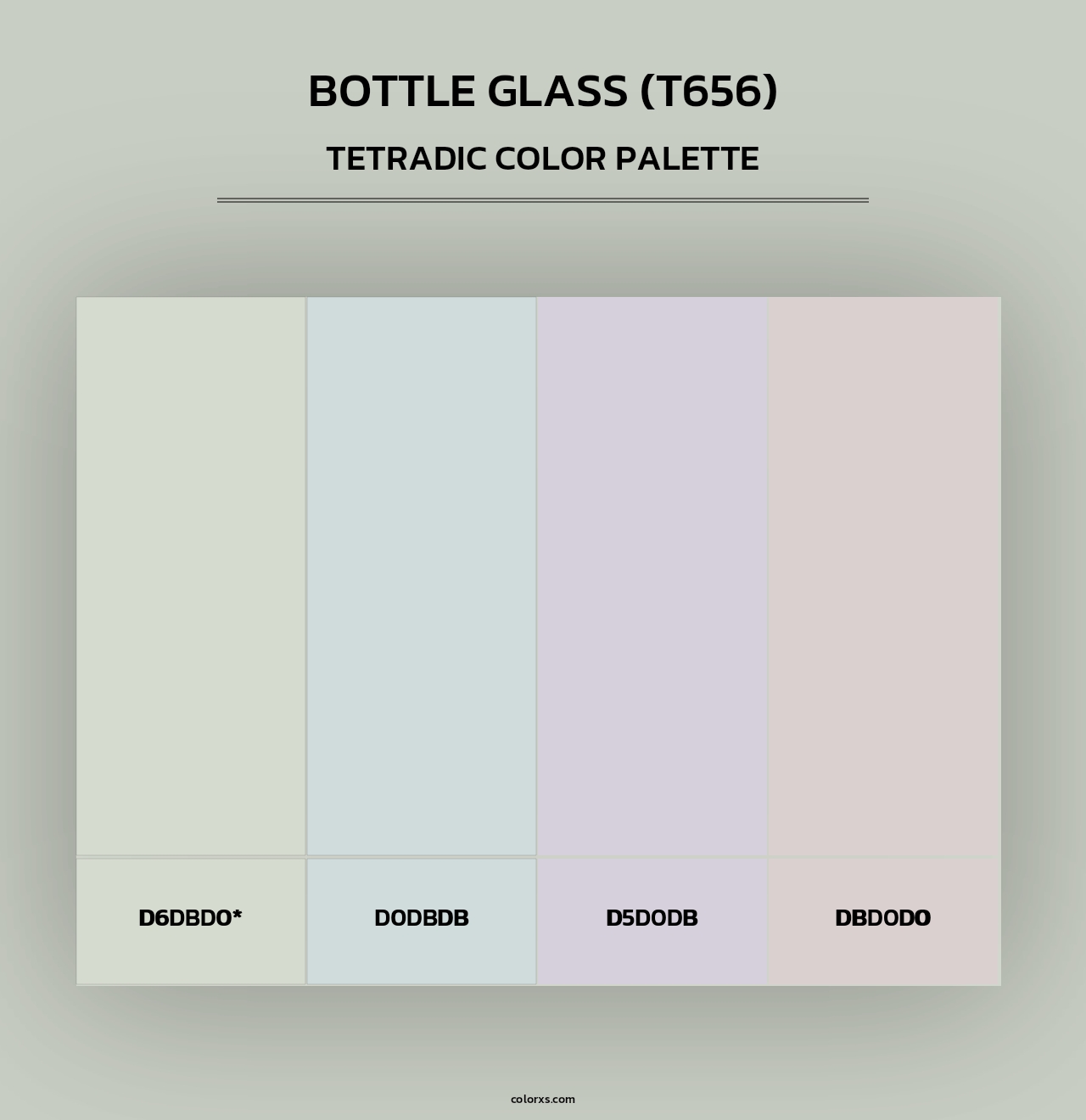 Bottle Glass (T656) - Tetradic Color Palette