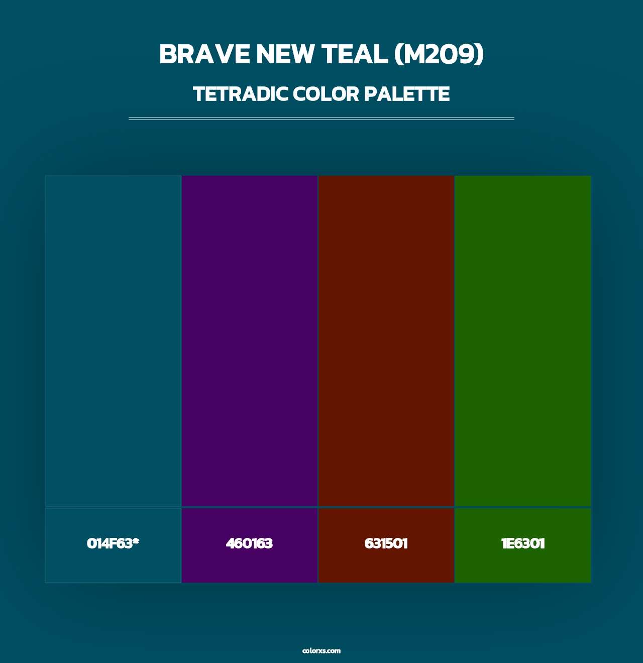 Brave New Teal (M209) - Tetradic Color Palette