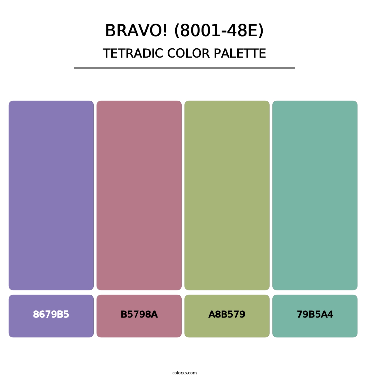 Bravo! (8001-48E) - Tetradic Color Palette