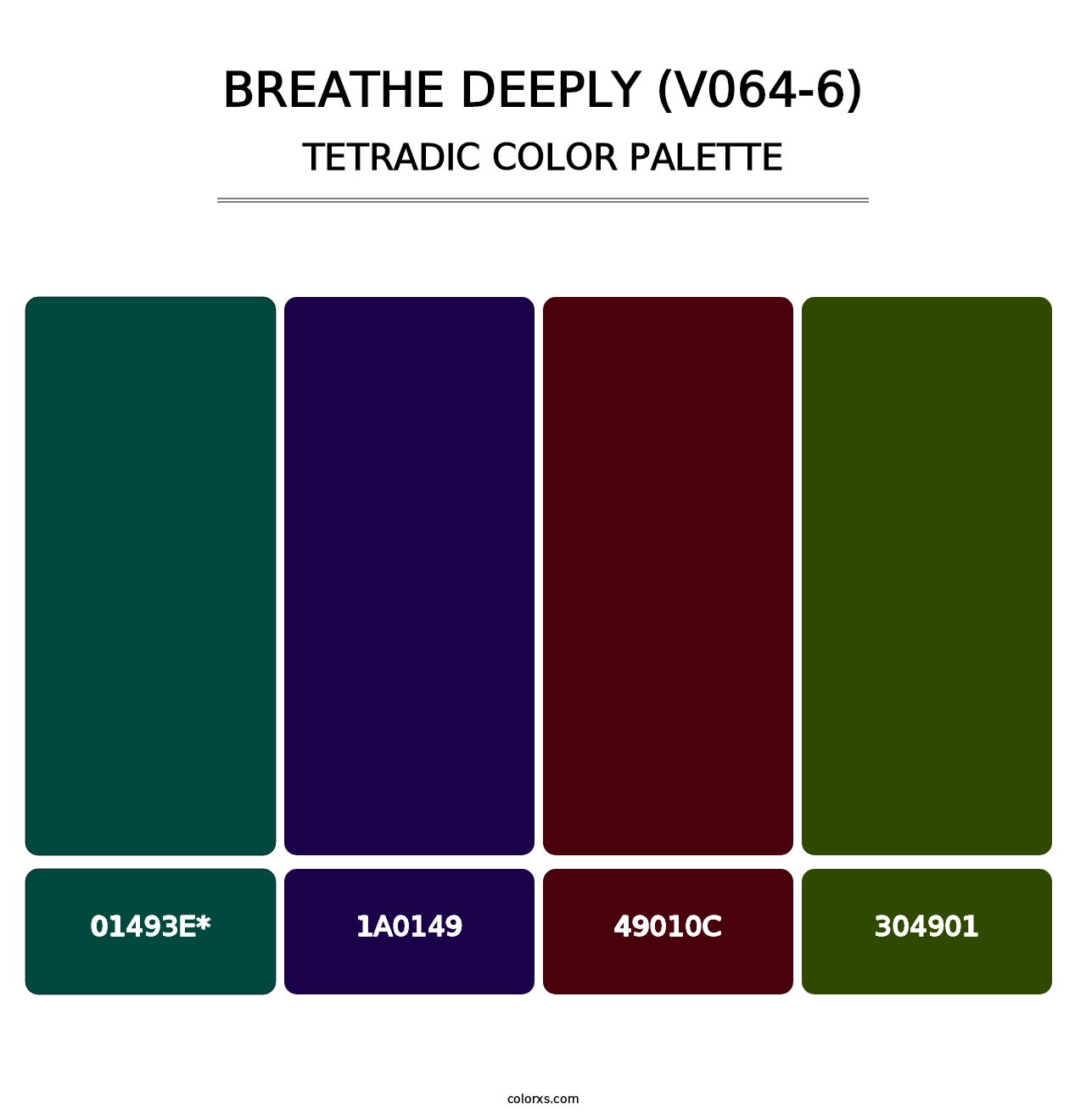 Breathe Deeply (V064-6) - Tetradic Color Palette