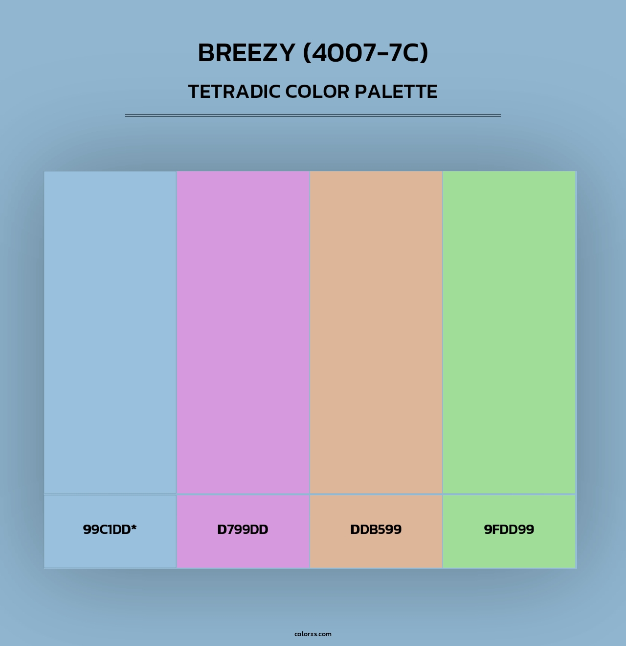 Breezy (4007-7C) - Tetradic Color Palette