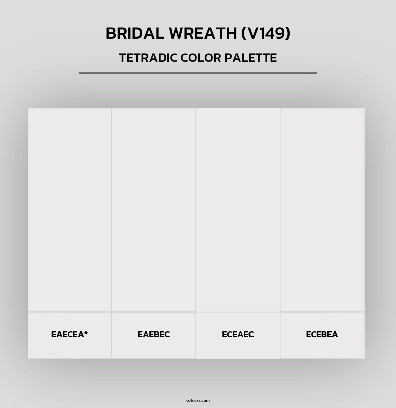 Bridal Wreath (V149) - Tetradic Color Palette
