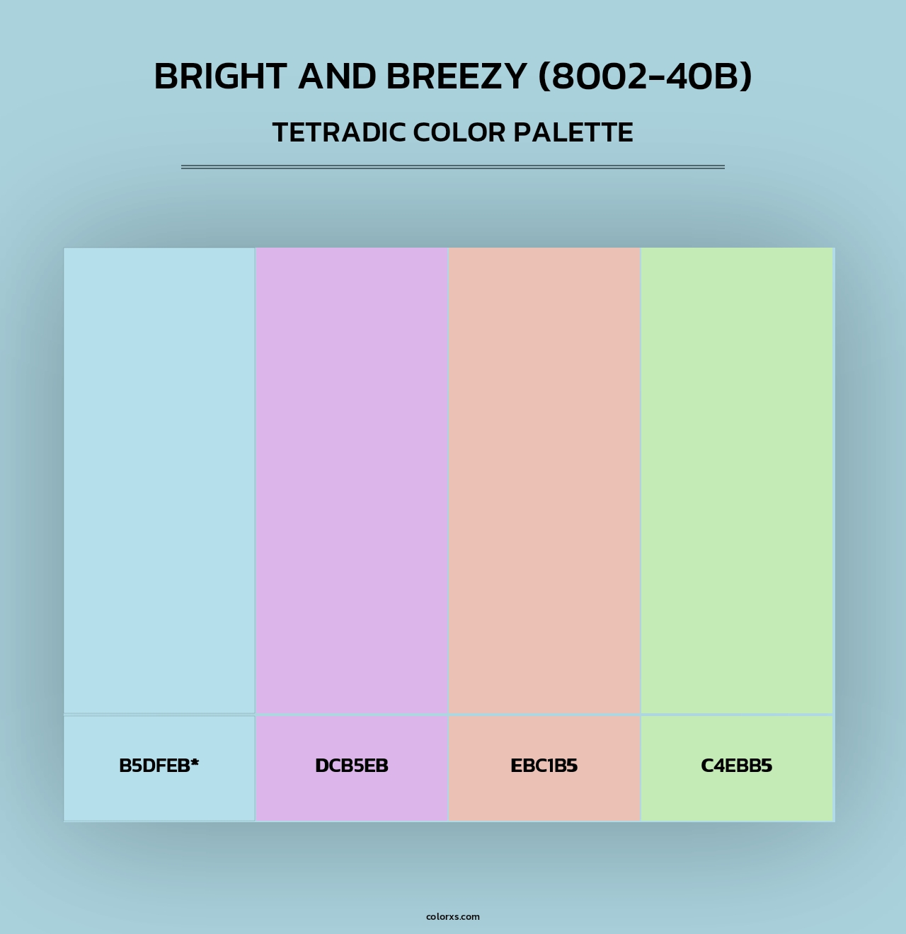 Bright and Breezy (8002-40B) - Tetradic Color Palette