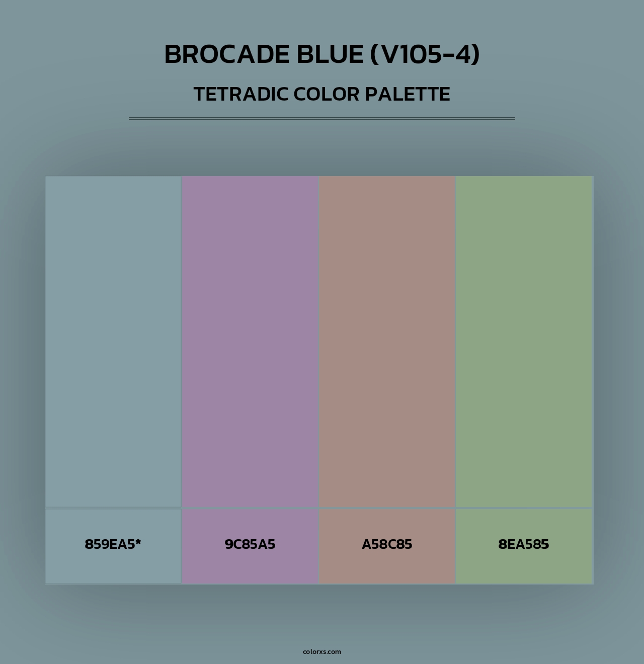 Brocade Blue (V105-4) - Tetradic Color Palette