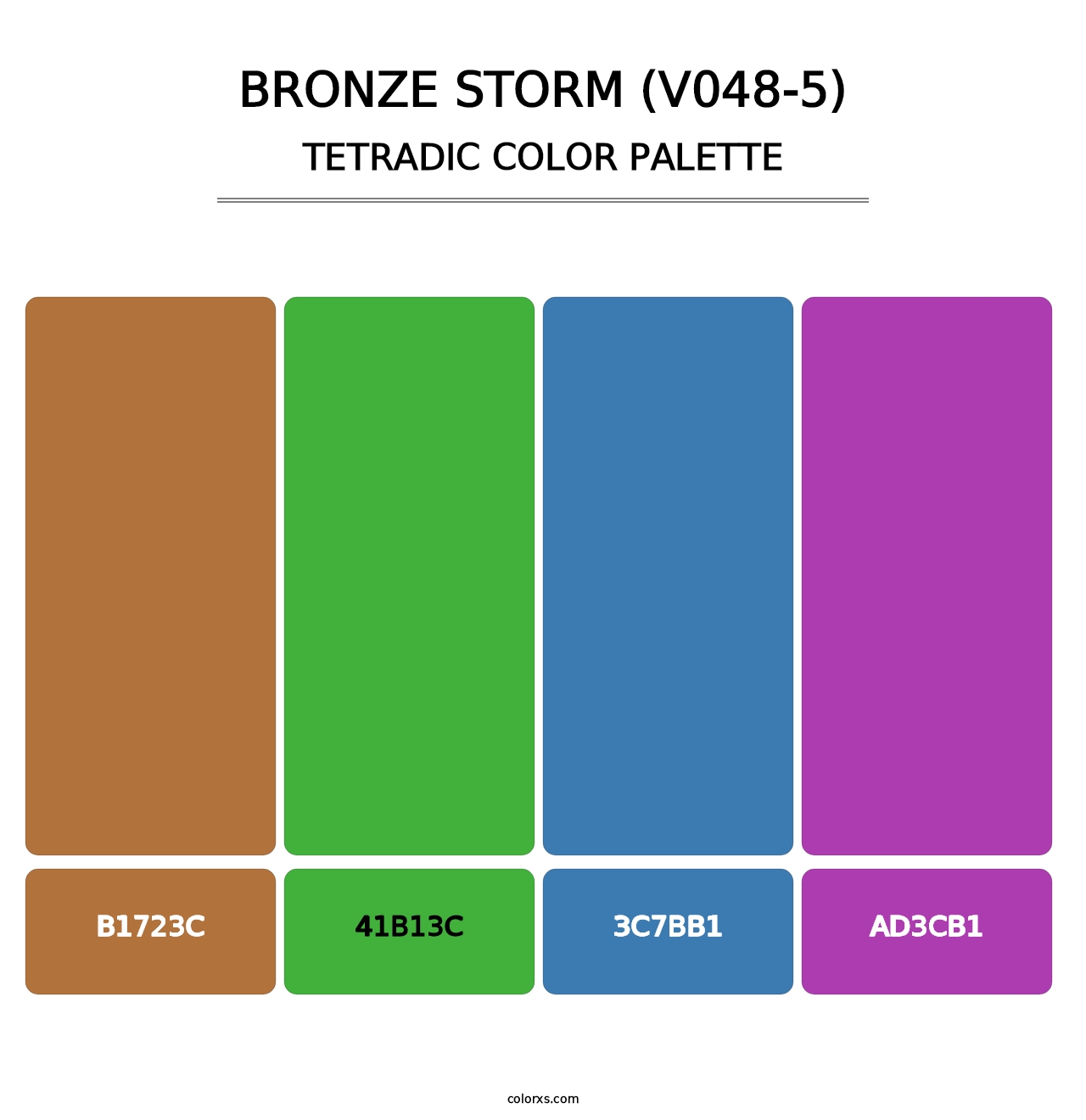 Bronze Storm (V048-5) - Tetradic Color Palette