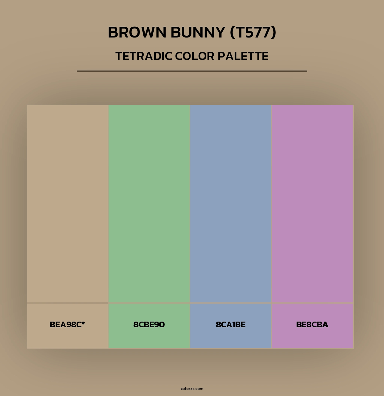 Brown Bunny (T577) - Tetradic Color Palette