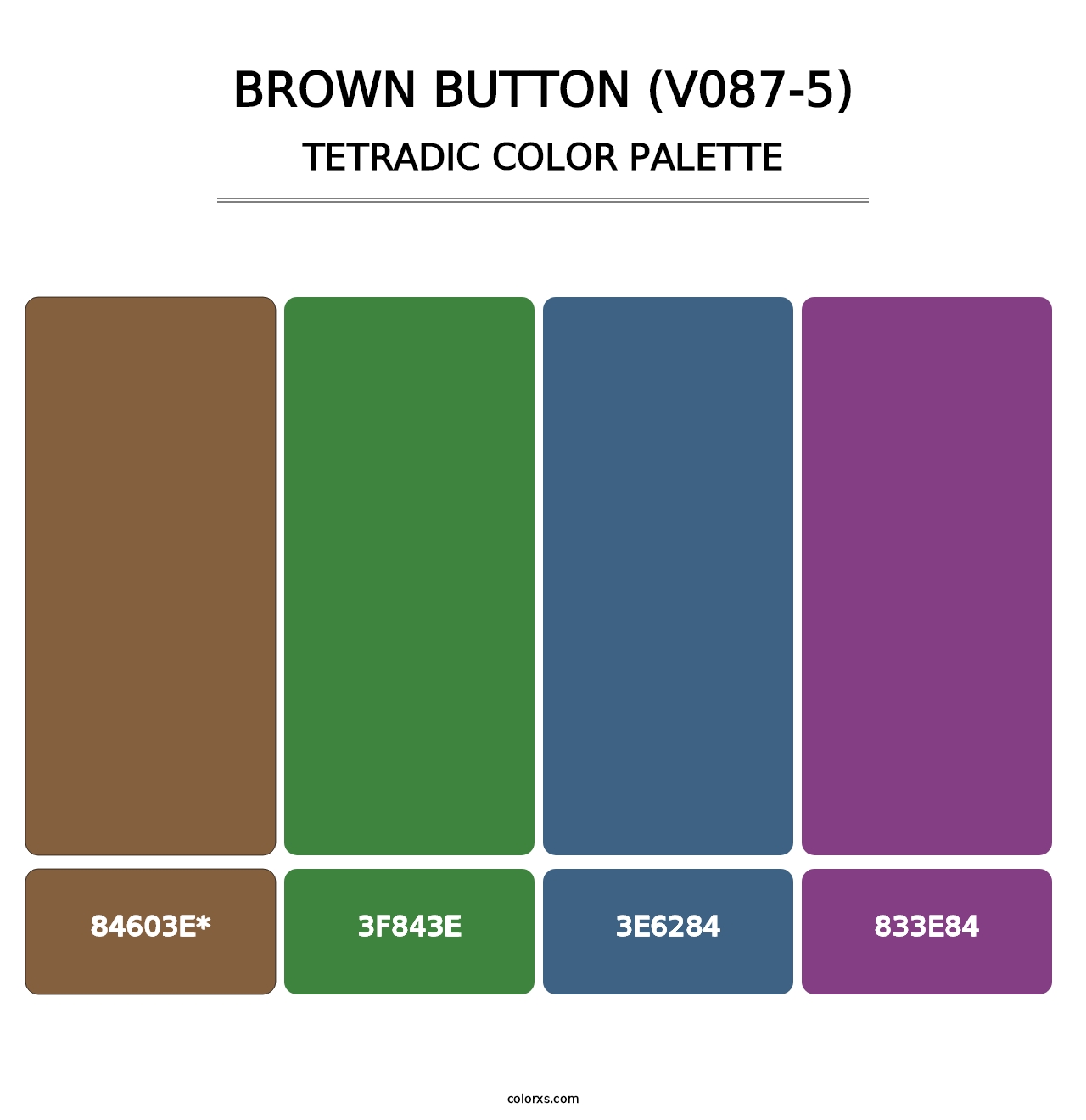 Brown Button (V087-5) - Tetradic Color Palette