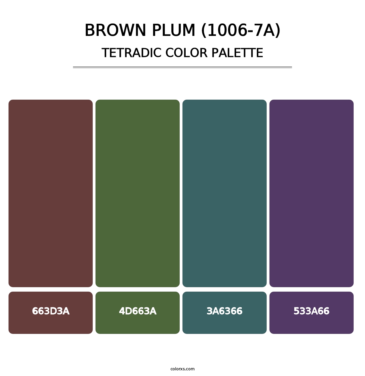 Brown Plum (1006-7A) - Tetradic Color Palette