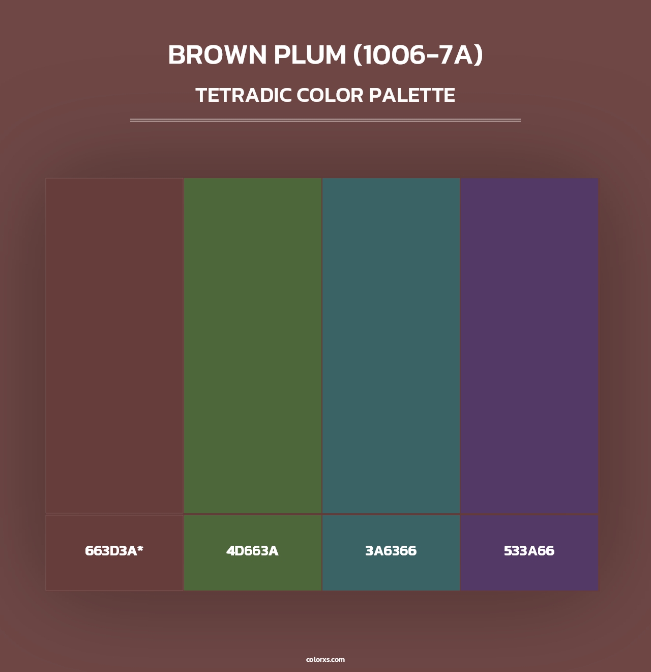 Brown Plum (1006-7A) - Tetradic Color Palette