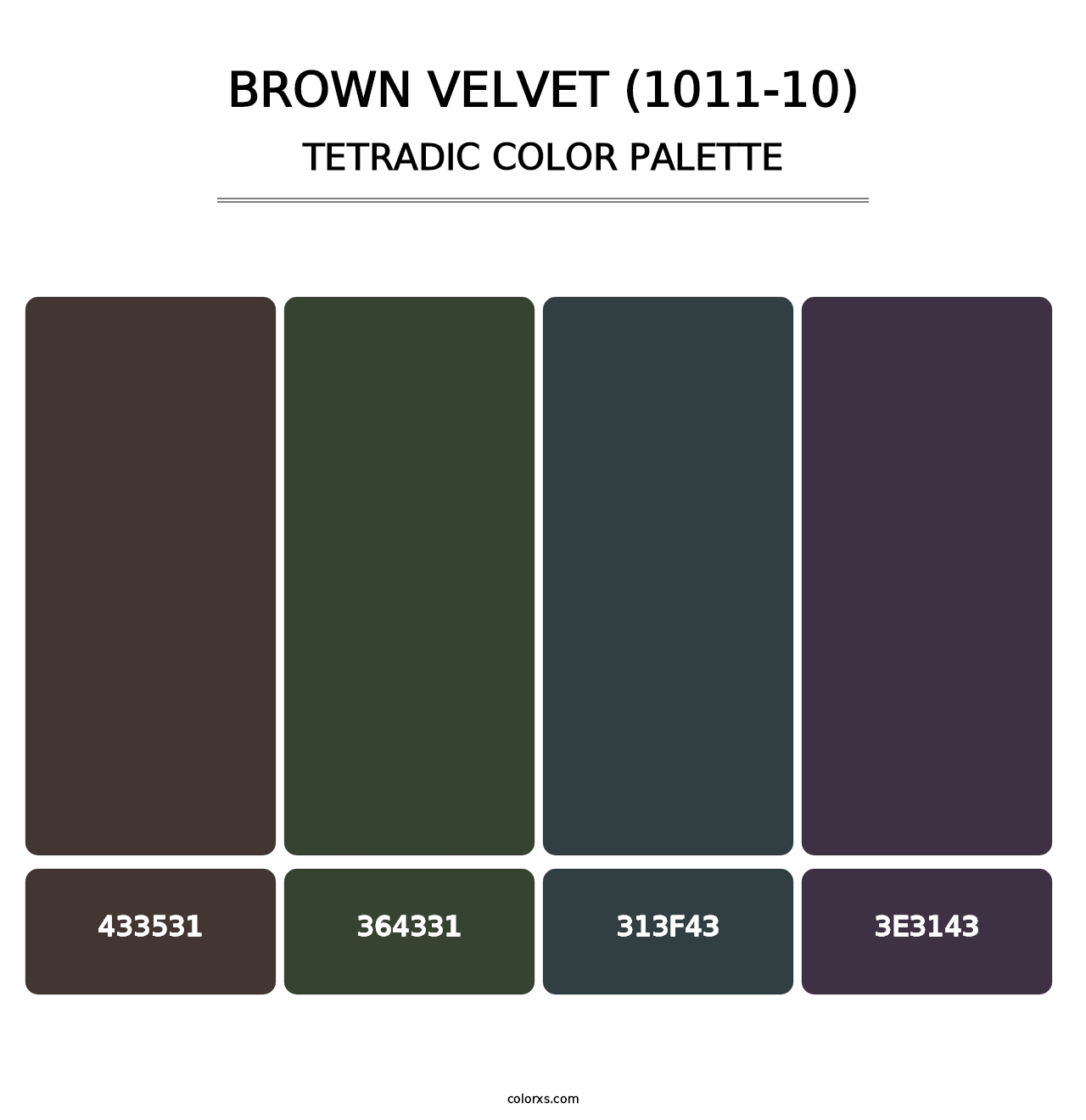 Brown Velvet (1011-10) - Tetradic Color Palette