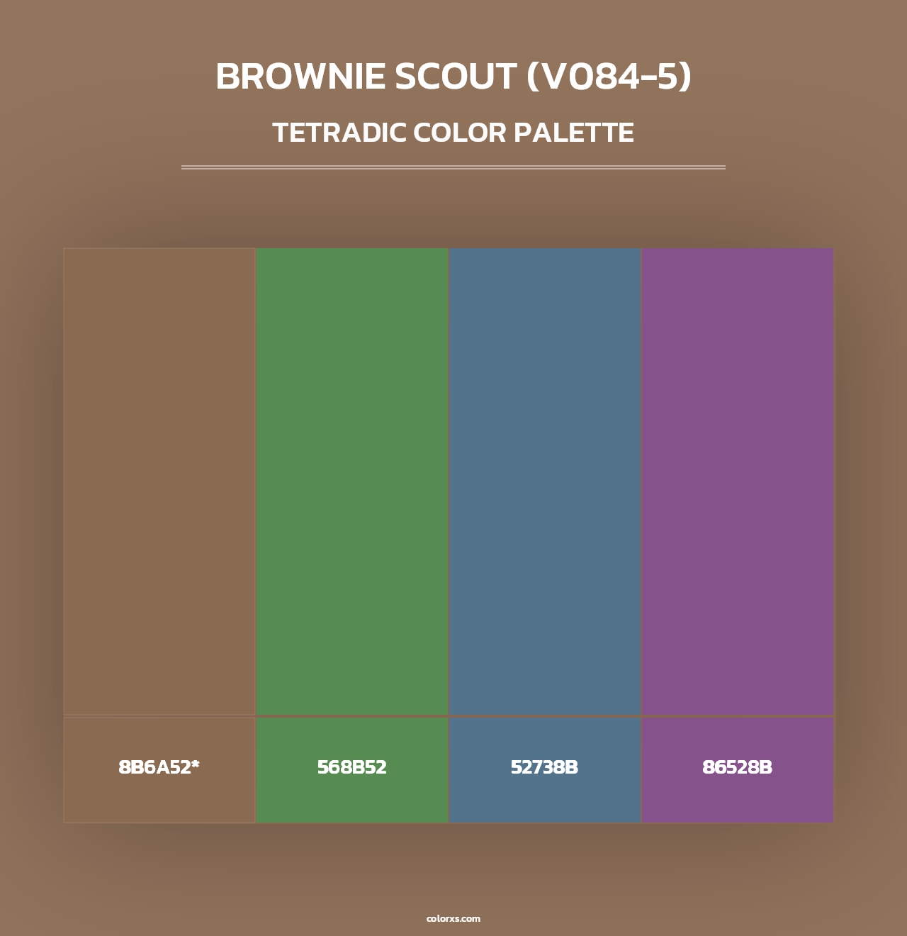 Brownie Scout (V084-5) - Tetradic Color Palette