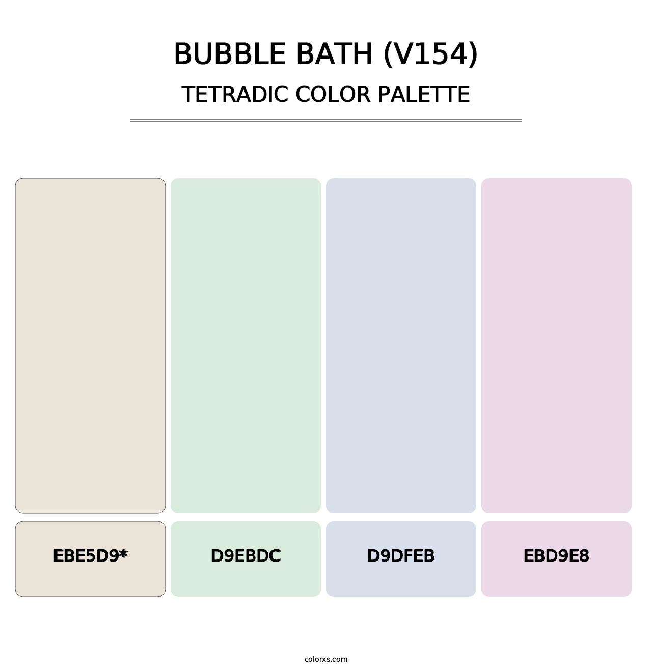 Bubble Bath (V154) - Tetradic Color Palette