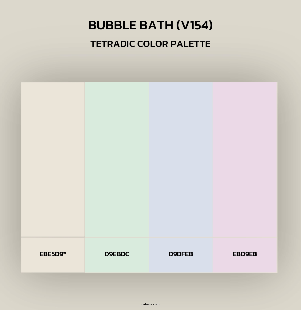 Bubble Bath (V154) - Tetradic Color Palette