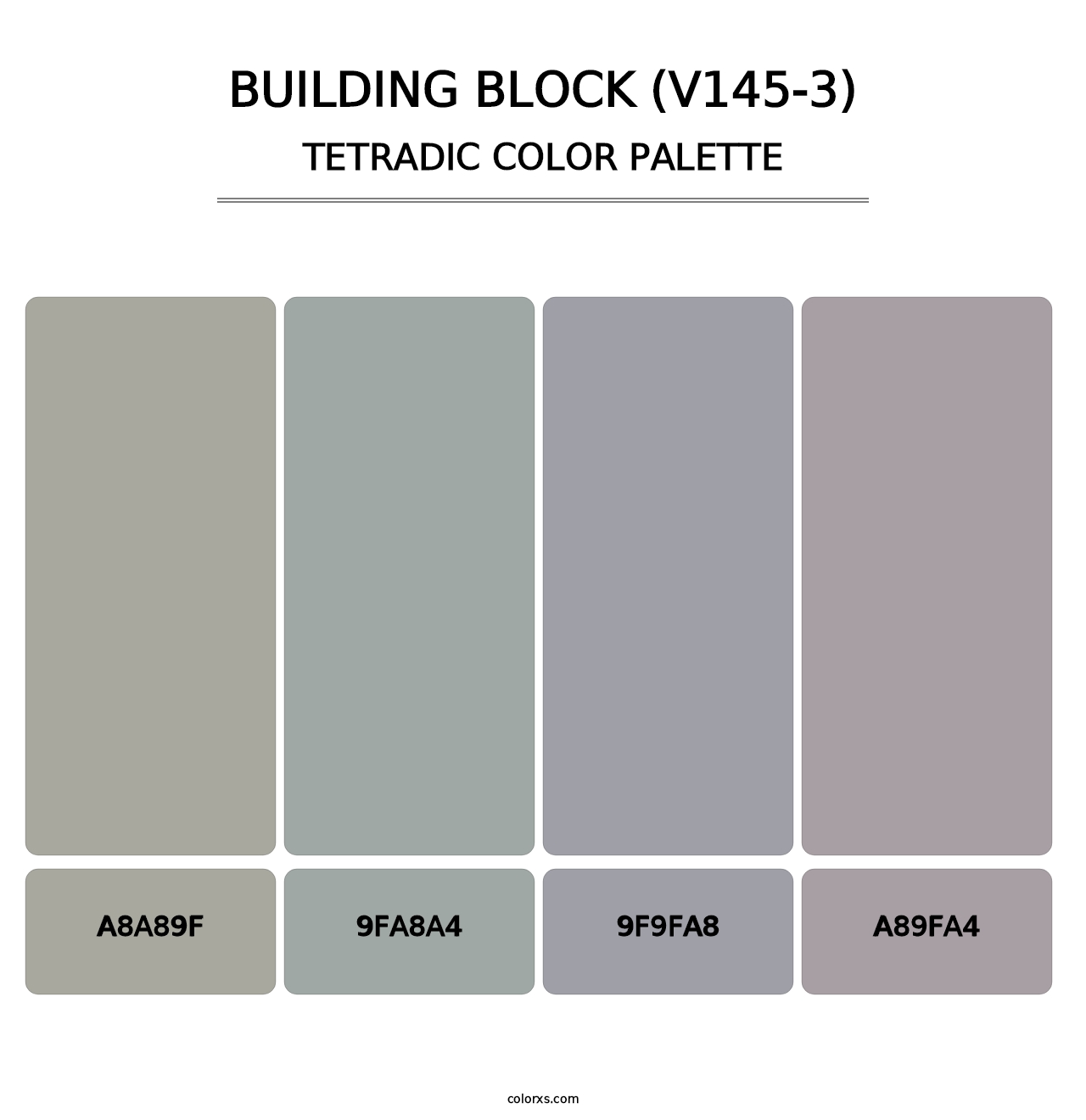 Building Block (V145-3) - Tetradic Color Palette