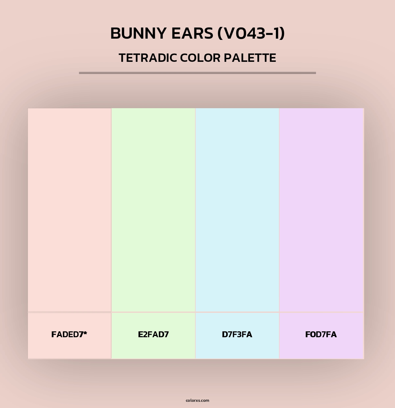Bunny Ears (V043-1) - Tetradic Color Palette