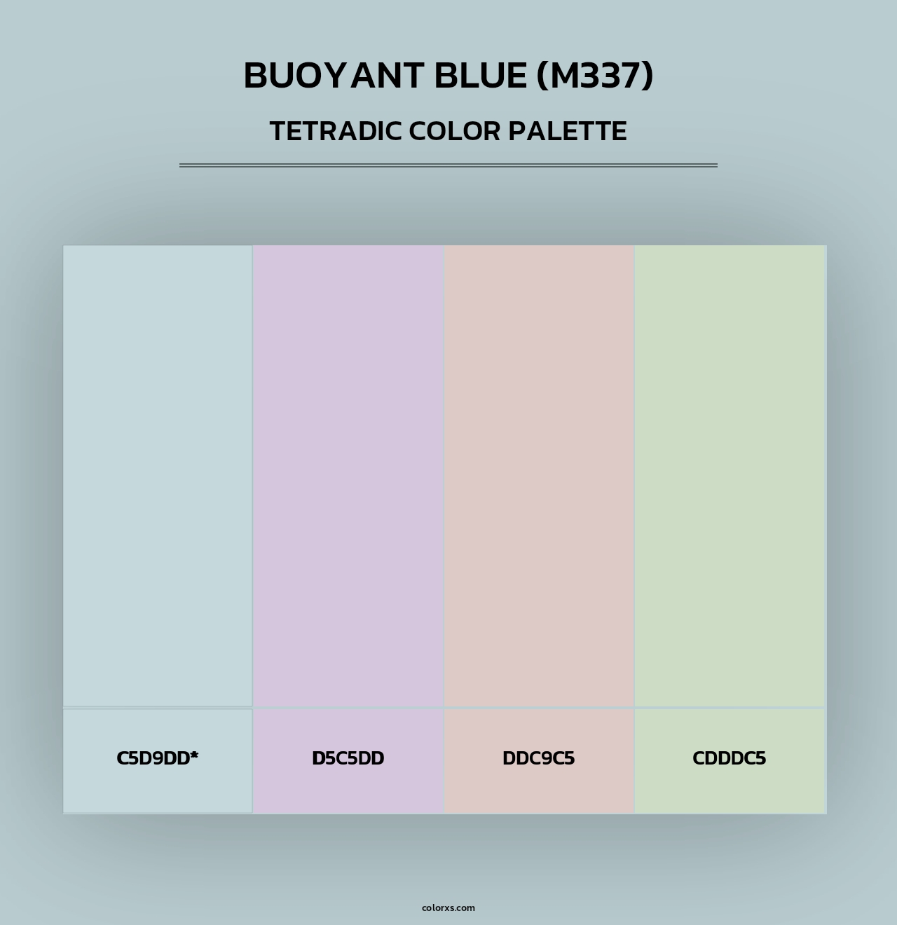 Buoyant Blue (M337) - Tetradic Color Palette