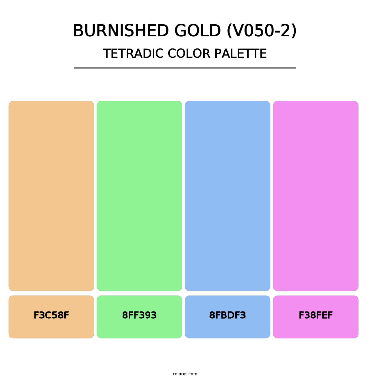 Burnished Gold (V050-2) - Tetradic Color Palette
