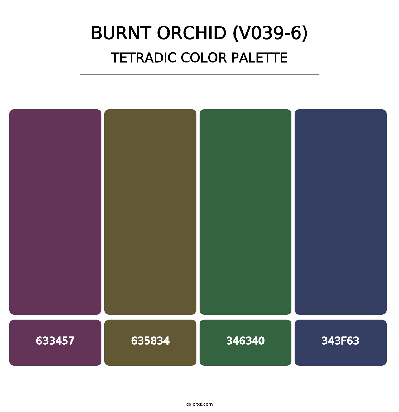 Burnt Orchid (V039-6) - Tetradic Color Palette