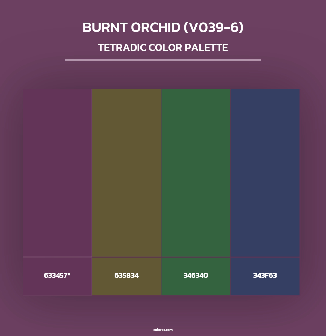 Burnt Orchid (V039-6) - Tetradic Color Palette