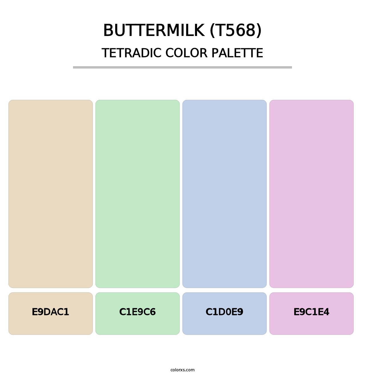 Buttermilk (T568) - Tetradic Color Palette