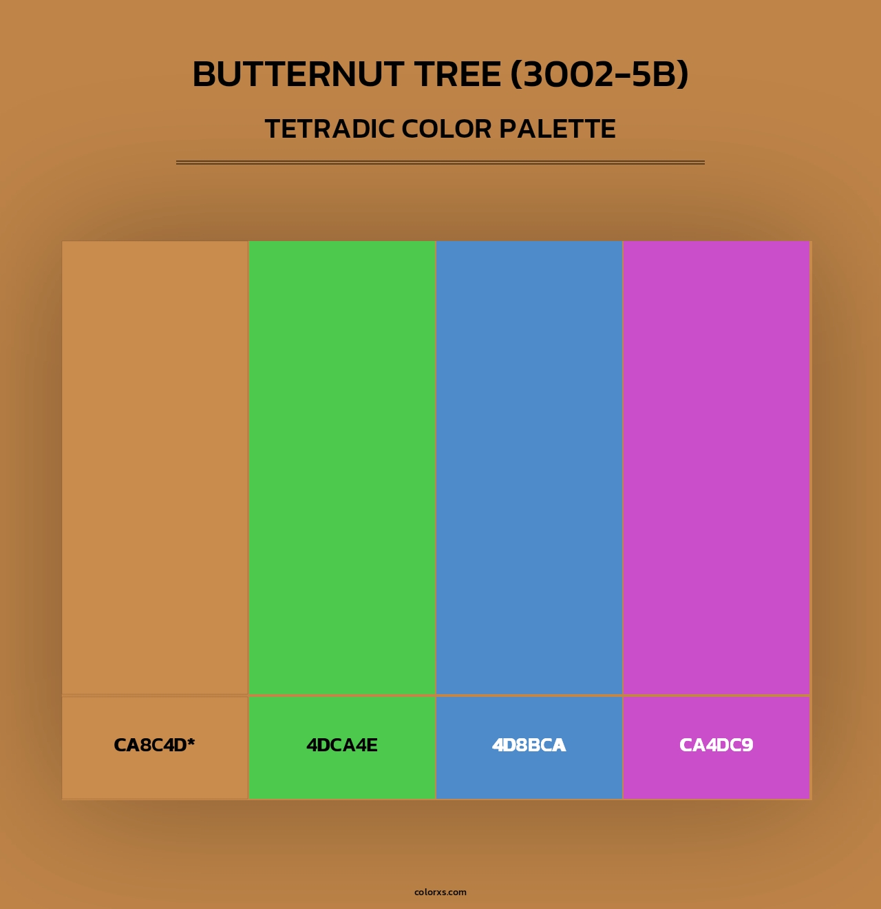 Butternut Tree (3002-5B) - Tetradic Color Palette