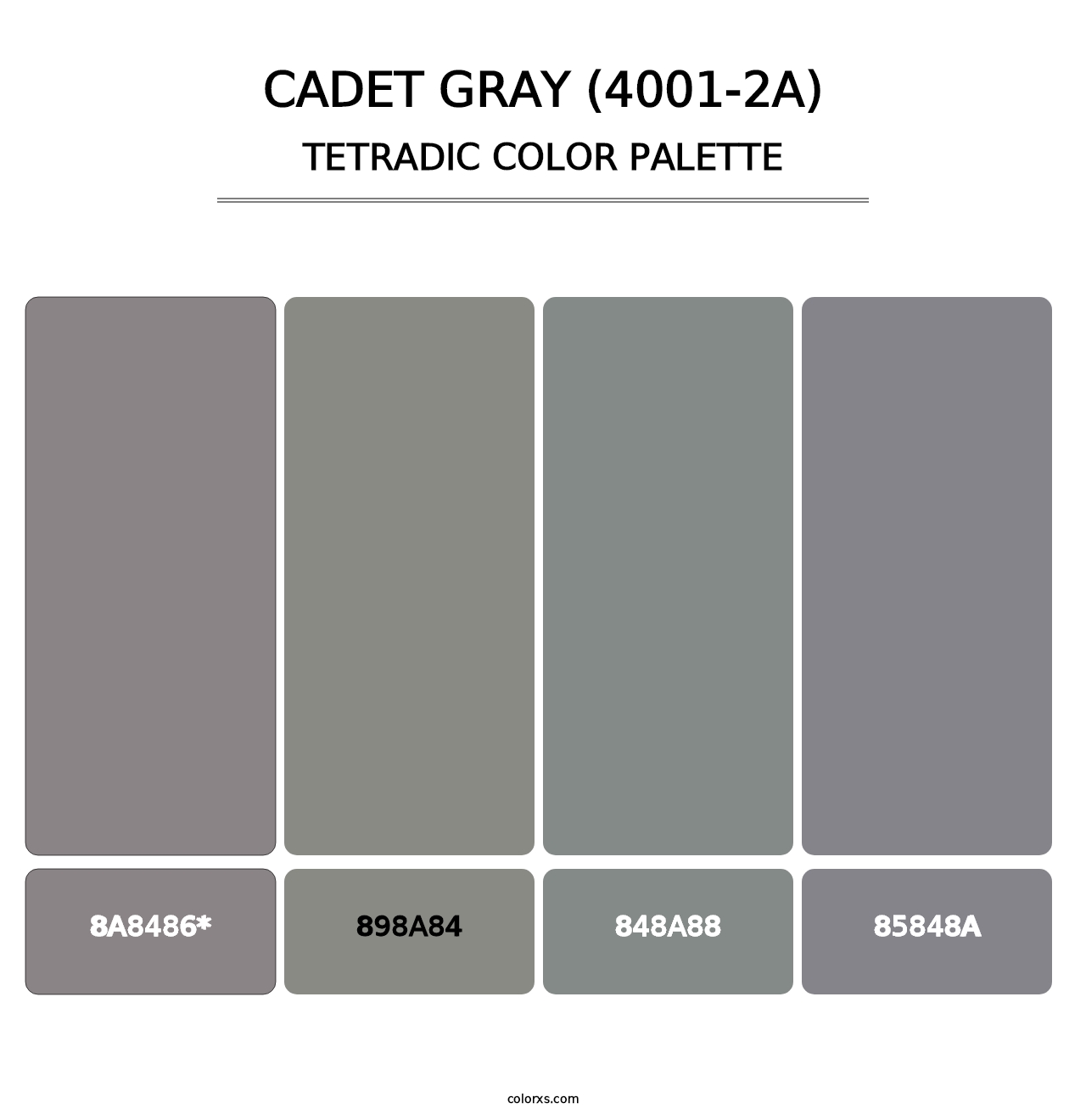 Cadet Gray (4001-2A) - Tetradic Color Palette