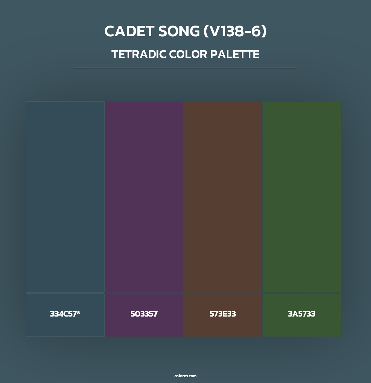 Cadet Song (V138-6) - Tetradic Color Palette