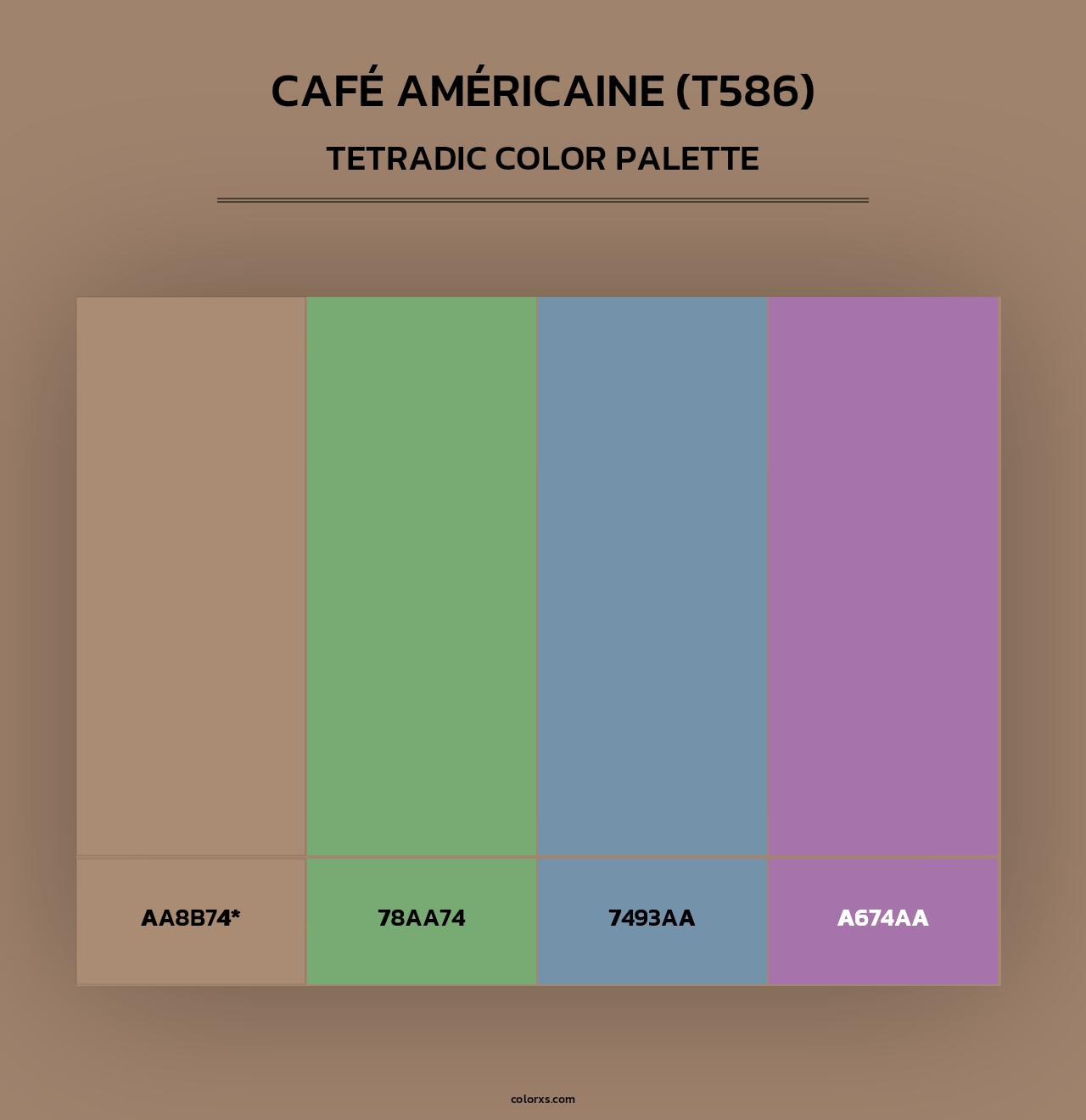 Café Américaine (T586) - Tetradic Color Palette