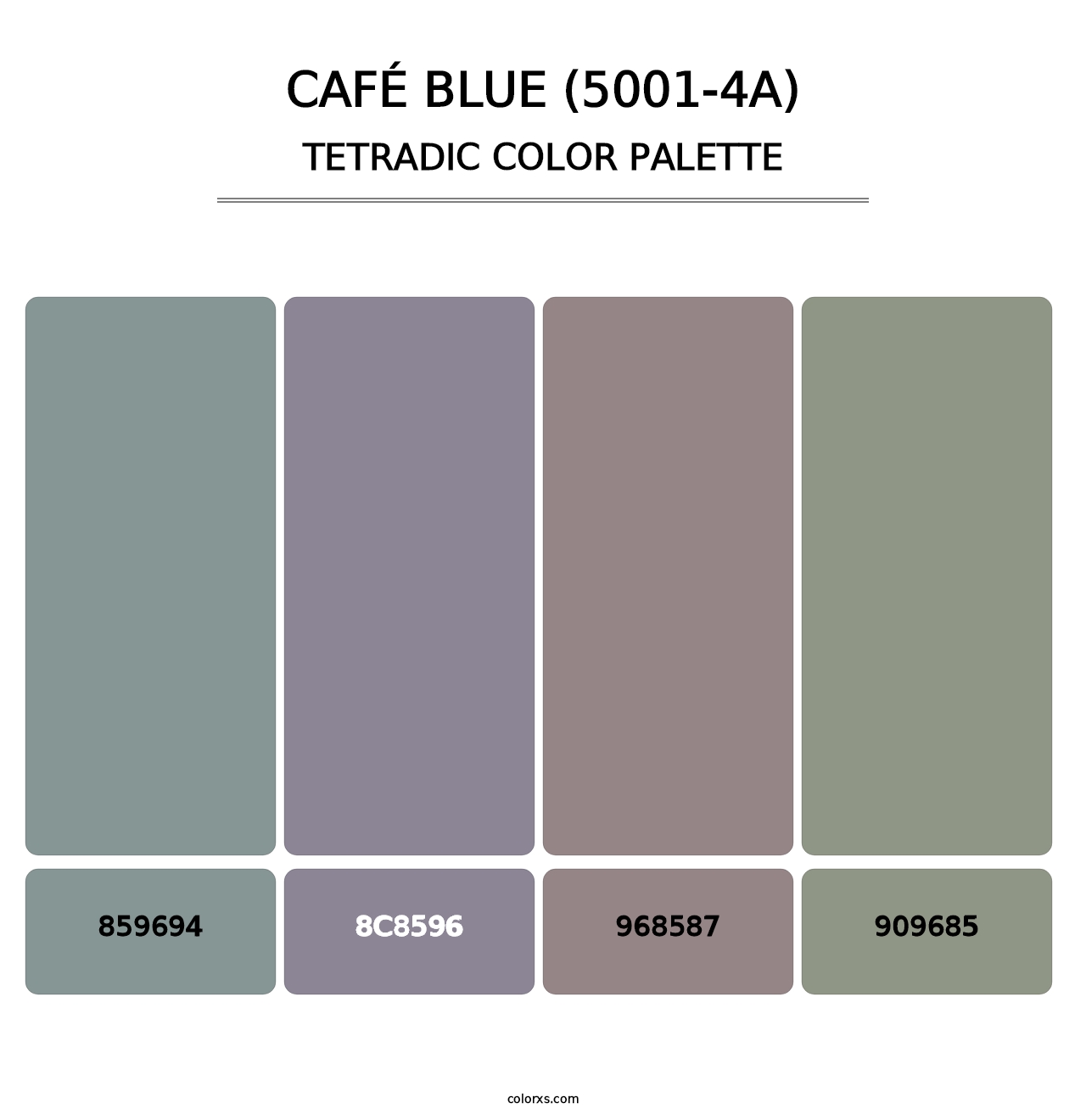 Café Blue (5001-4A) - Tetradic Color Palette