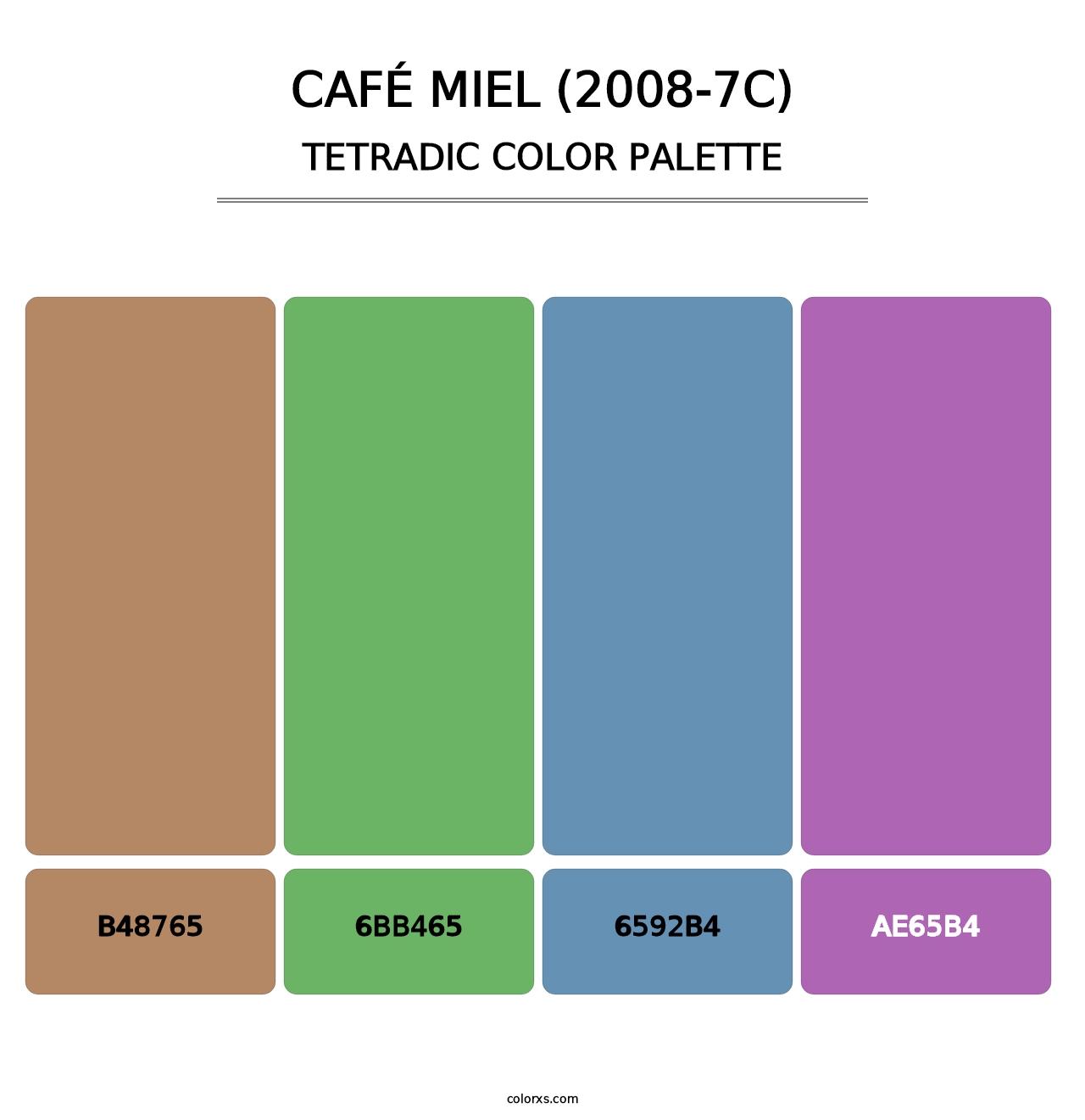 Café Miel (2008-7C) - Tetradic Color Palette