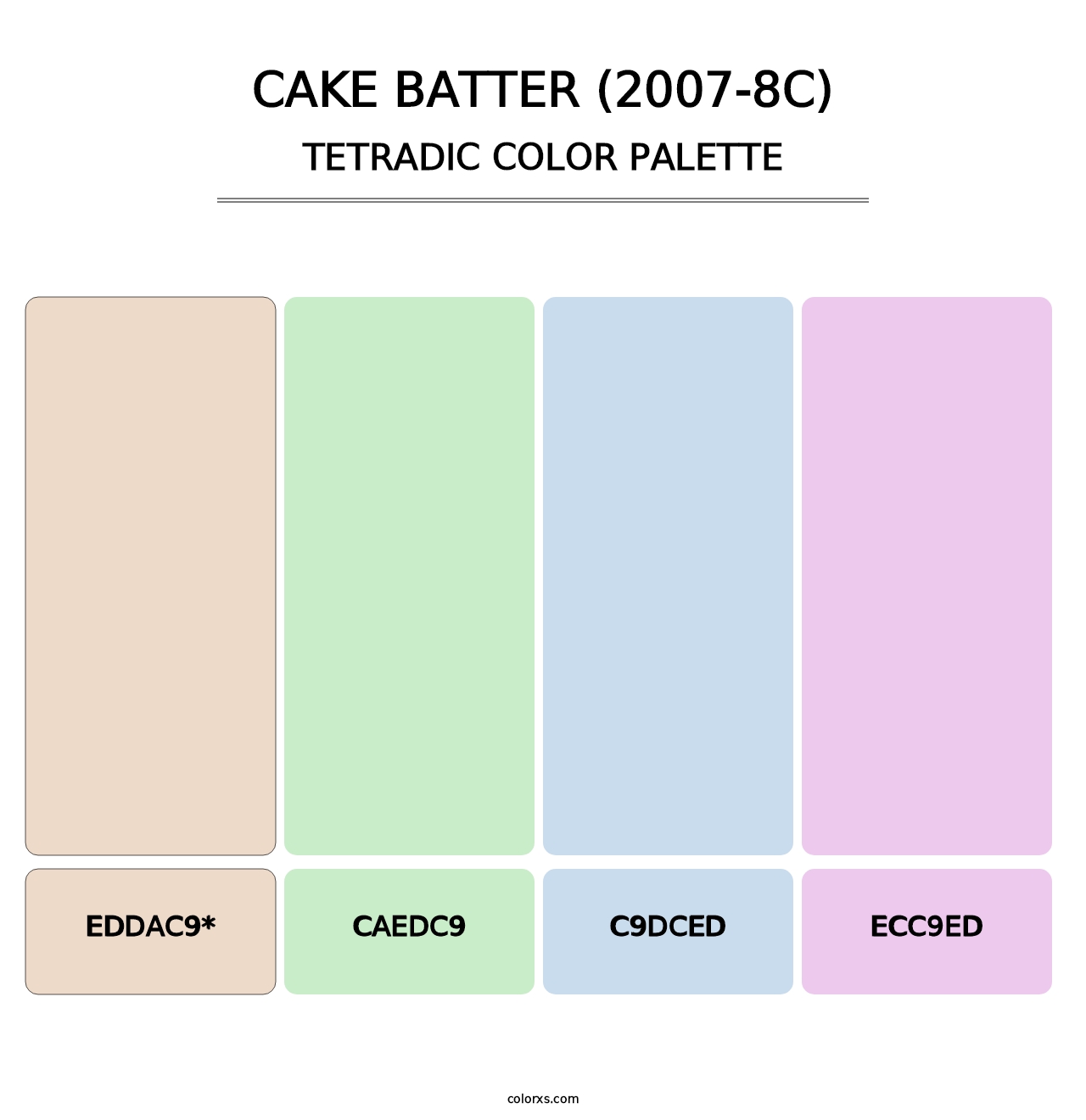 Cake Batter (2007-8C) - Tetradic Color Palette