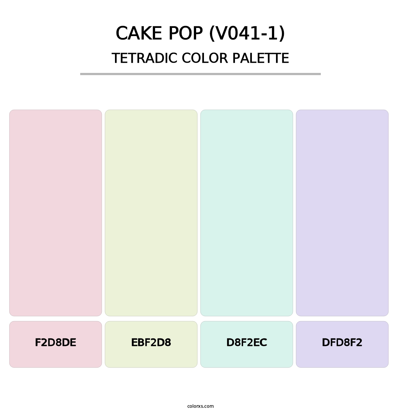 Cake Pop (V041-1) - Tetradic Color Palette