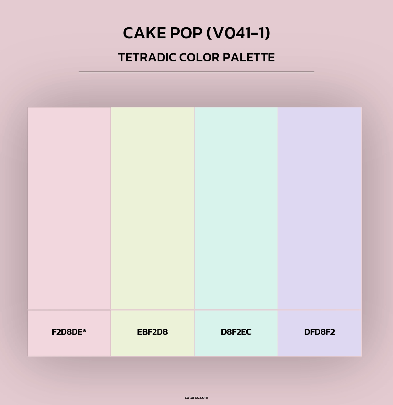 Cake Pop (V041-1) - Tetradic Color Palette