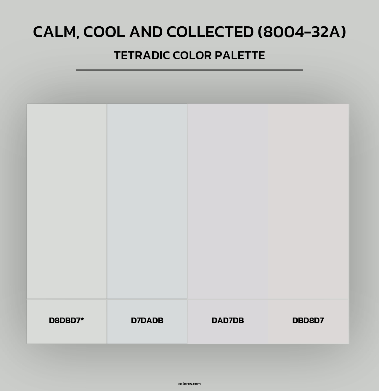 Calm, Cool and Collected (8004-32A) - Tetradic Color Palette