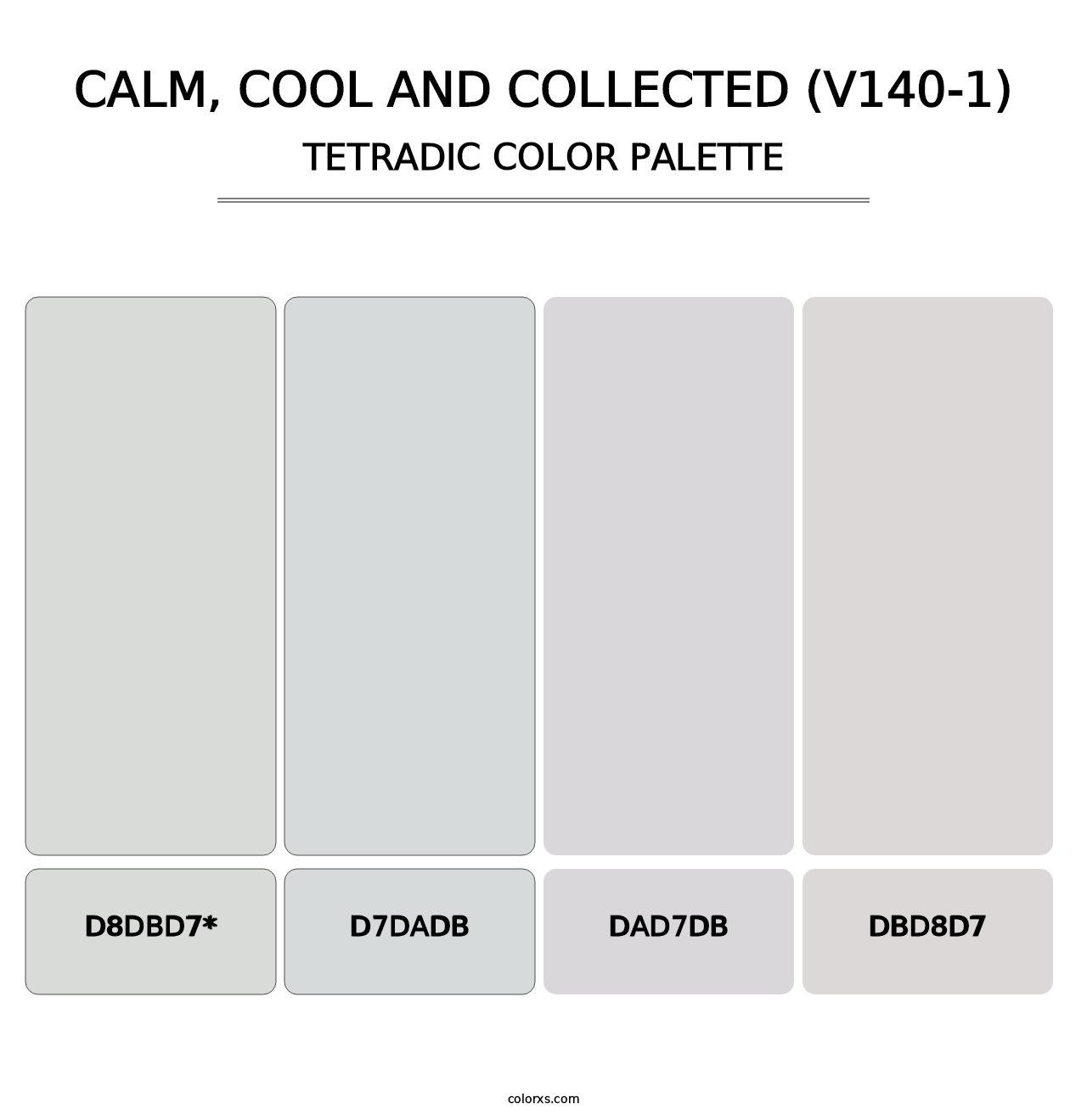 Calm, Cool and Collected (V140-1) - Tetradic Color Palette