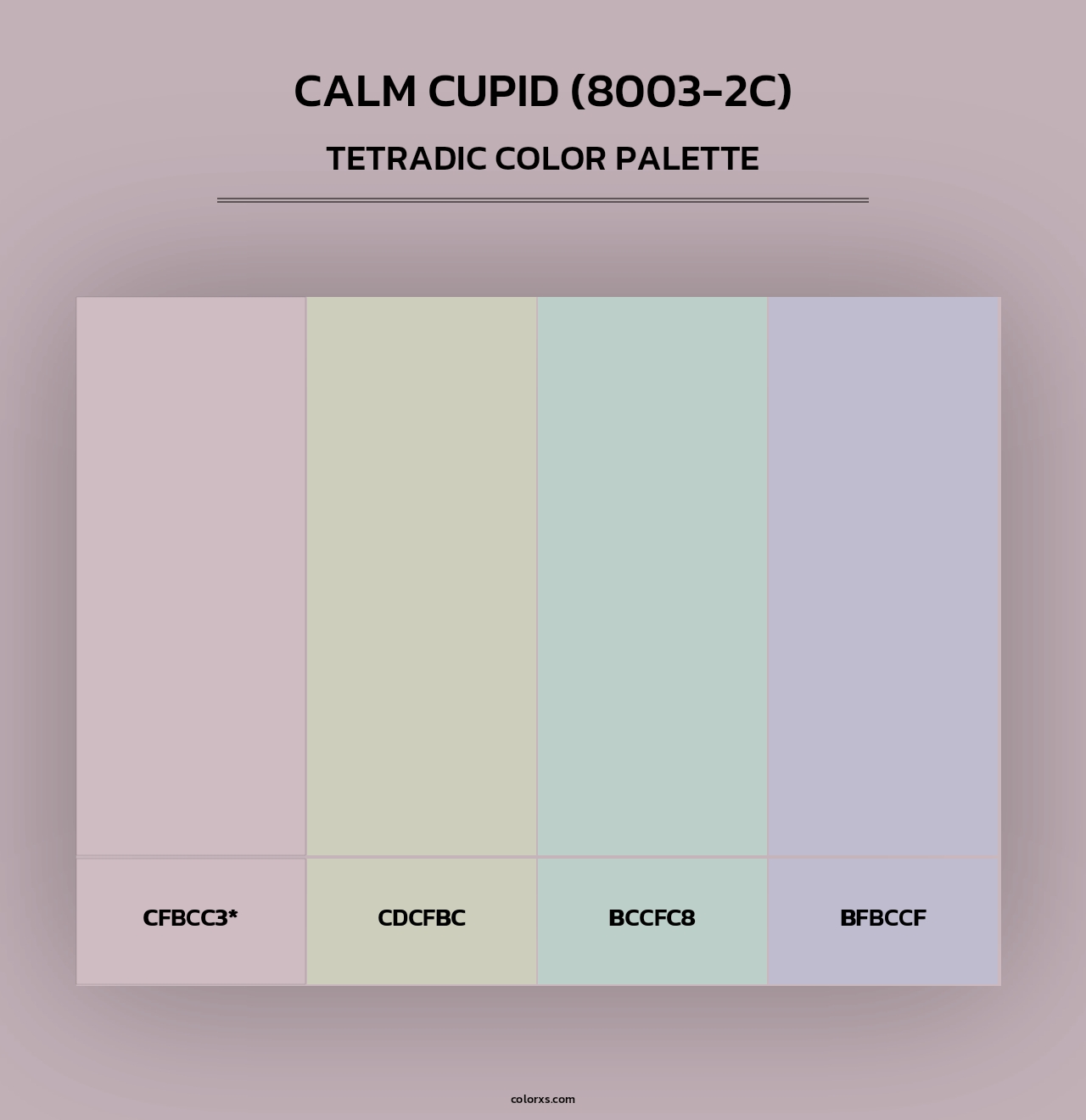 Calm Cupid (8003-2C) - Tetradic Color Palette