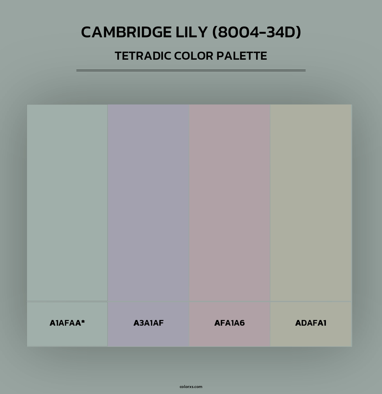Cambridge Lily (8004-34D) - Tetradic Color Palette