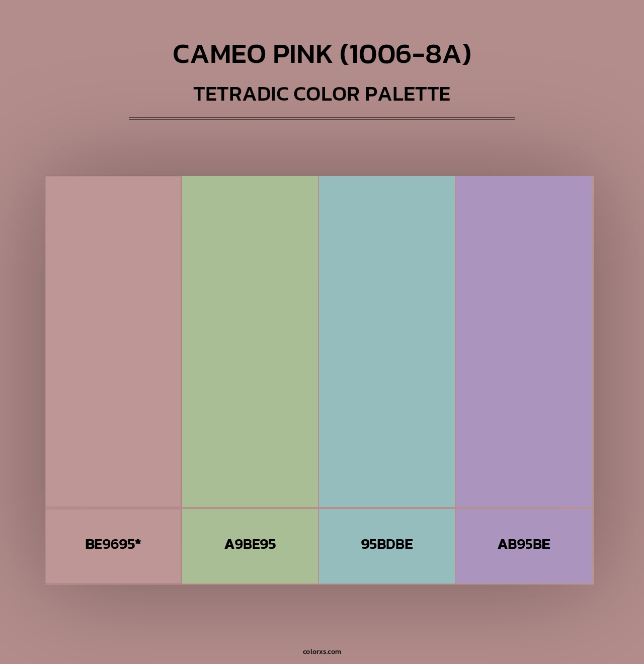 Cameo Pink (1006-8A) - Tetradic Color Palette