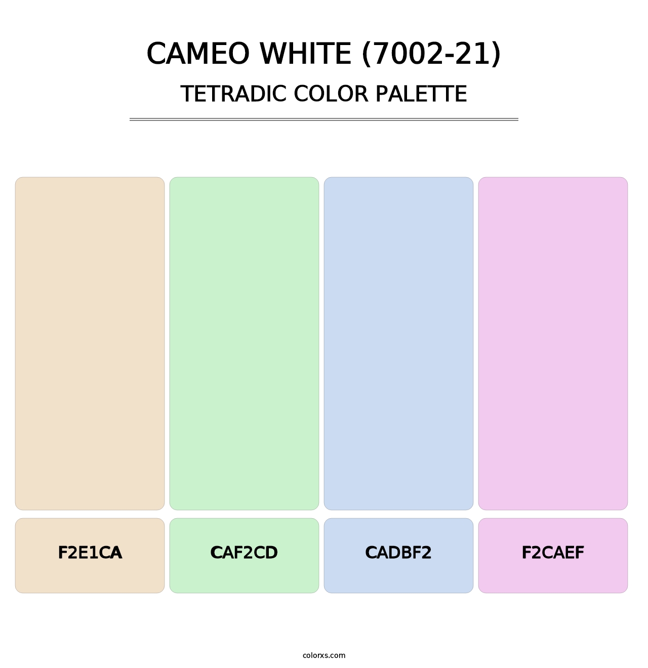 Cameo White (7002-21) - Tetradic Color Palette