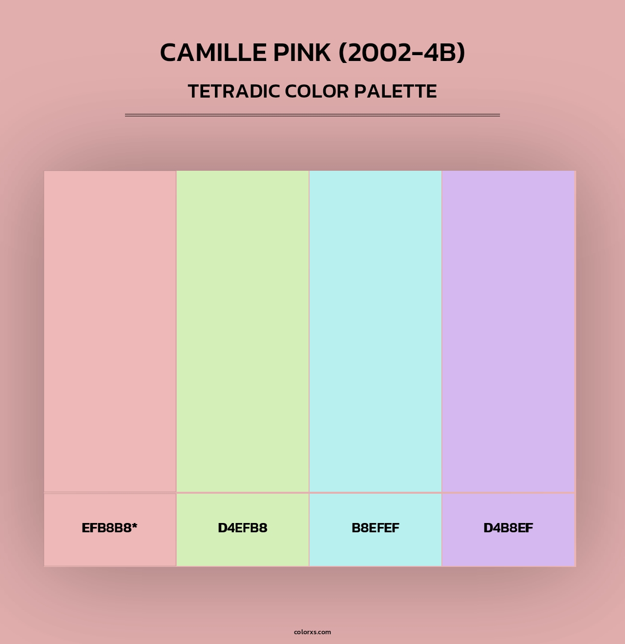 Camille Pink (2002-4B) - Tetradic Color Palette