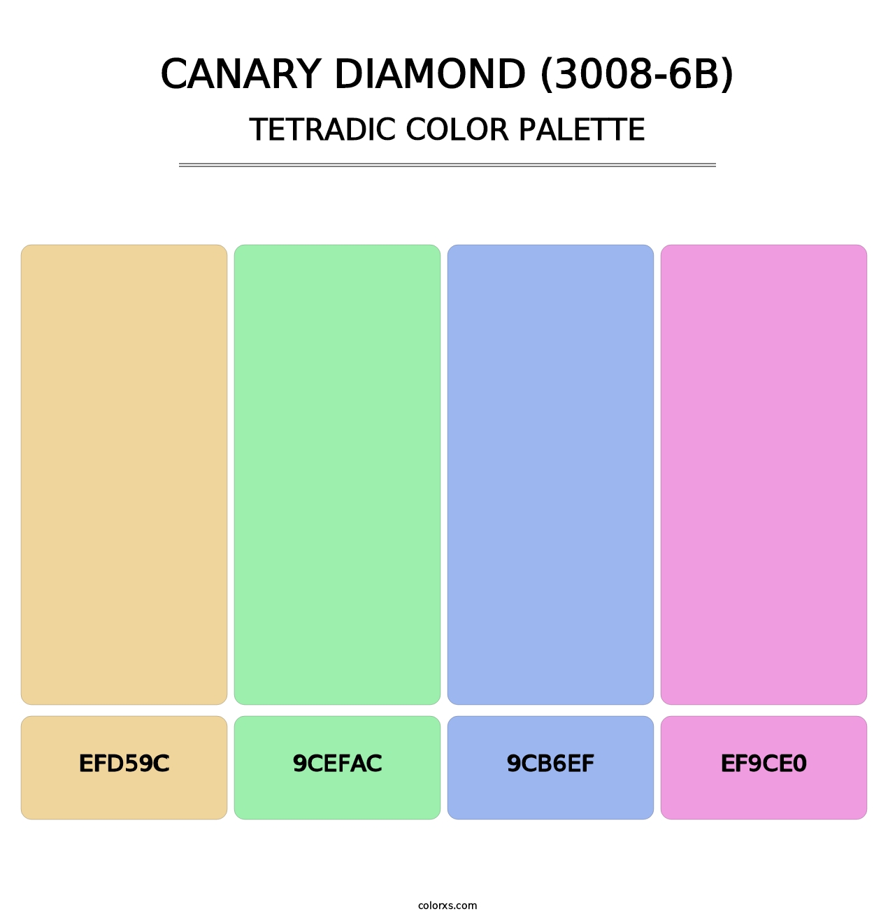 Canary Diamond (3008-6B) - Tetradic Color Palette