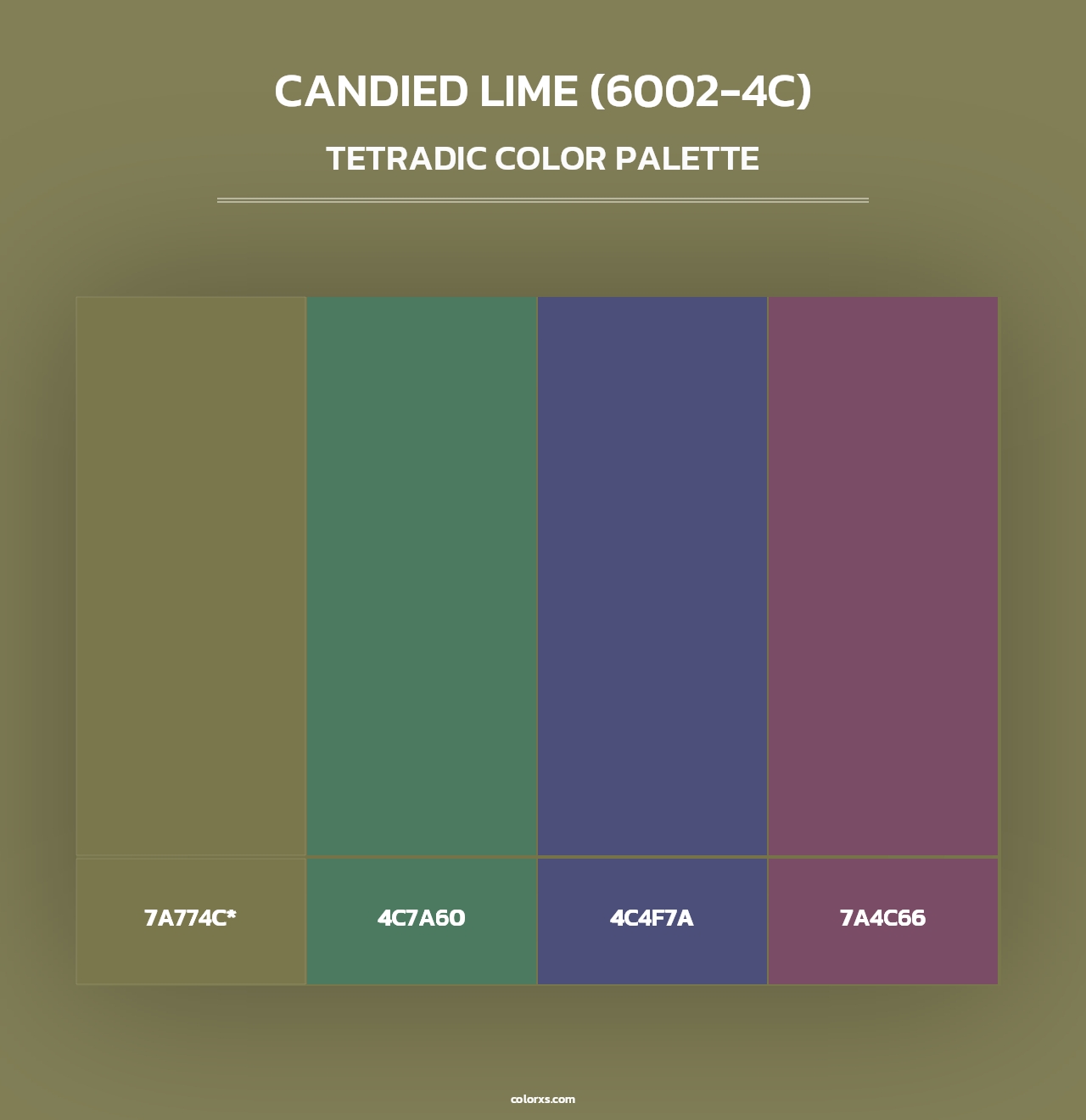 Candied Lime (6002-4C) - Tetradic Color Palette