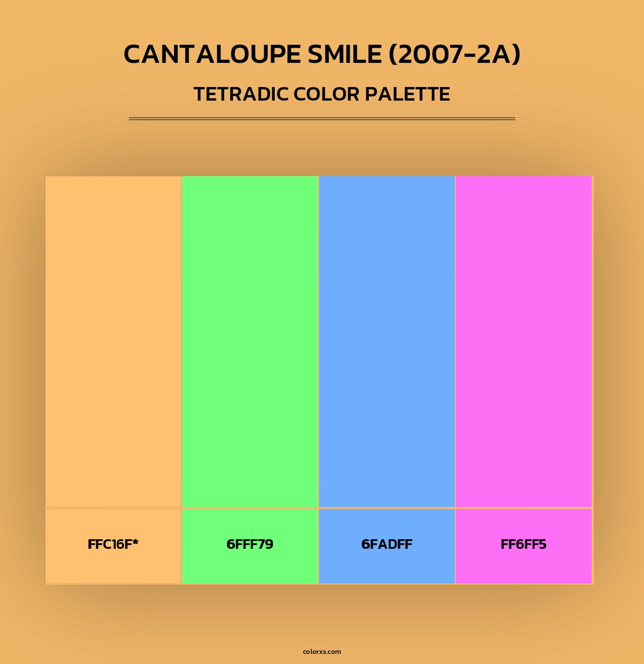 Cantaloupe Smile (2007-2A) - Tetradic Color Palette
