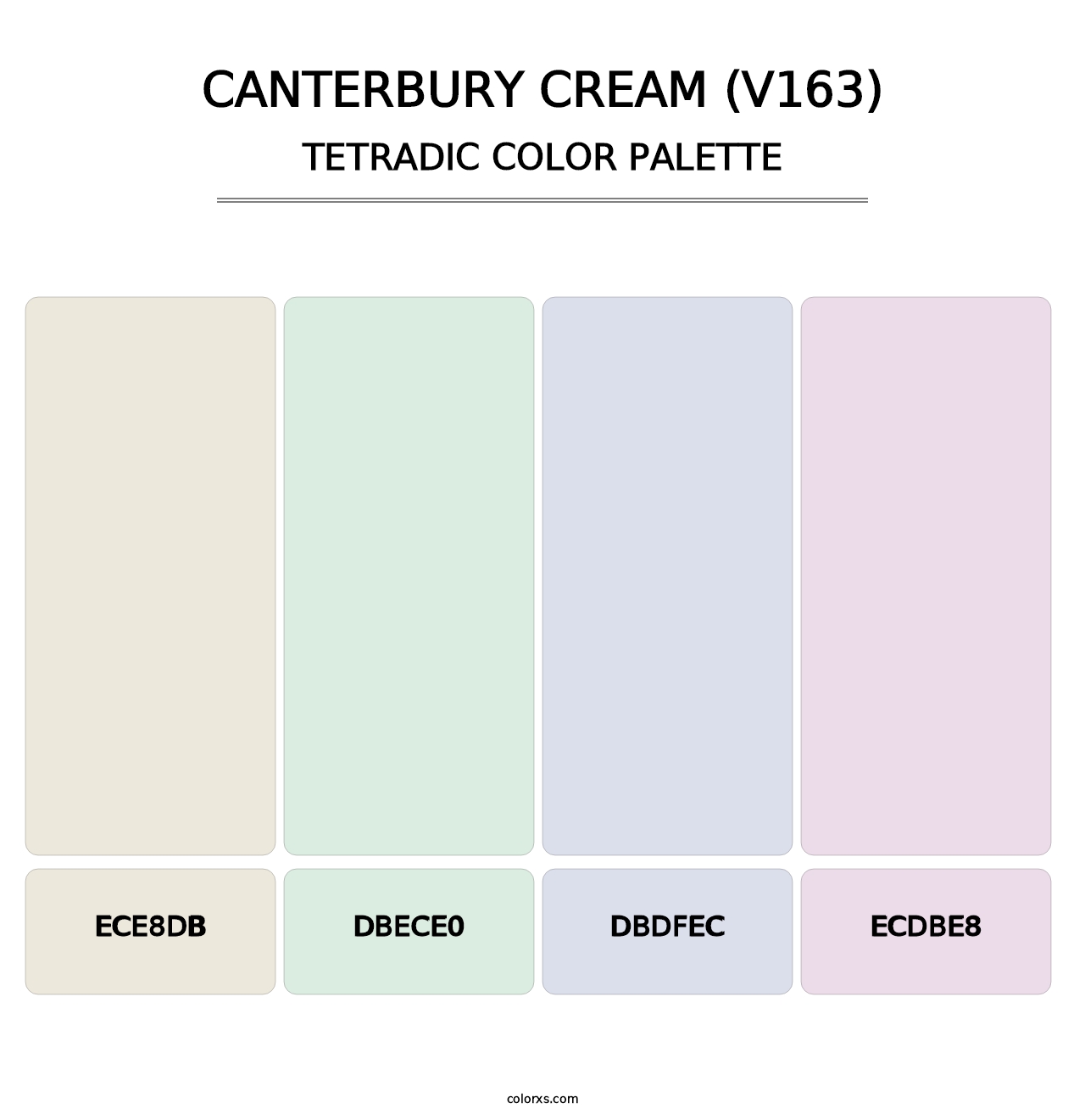 Canterbury Cream (V163) - Tetradic Color Palette